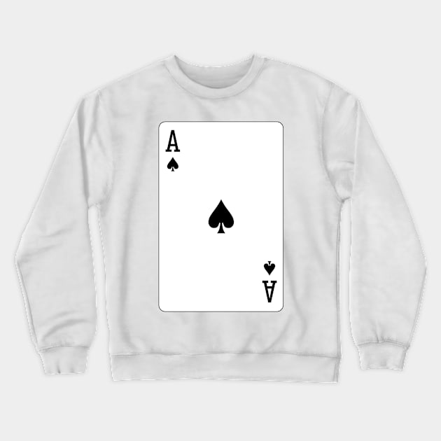 Ace of Spades Crewneck Sweatshirt by rheyes